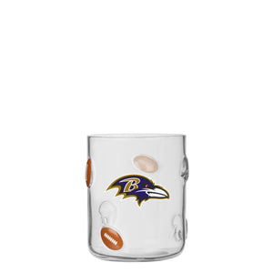 Baltimore Ravens NFL Team Logo 17 oz Glass Cup (PREORDER - SHIPS LATE NOVEMBER)