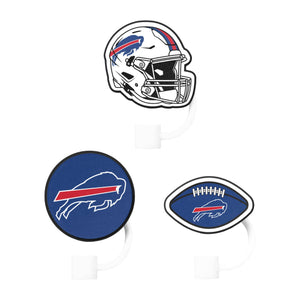 Buffalo Bills NFL 3 Pack Primary Logo Straw Toppers