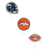 Denver Broncos NFL 3 Pack Primary Logo Straw Toppers