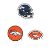 Denver Broncos NFL 3 Pack Primary Logo Straw Toppers