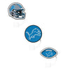 Detroit Lions NFL 3 Pack Primary Logo Straw Toppers