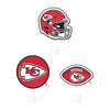 Kansas City Chiefs NFL 3 Pack Primary Logo Straw Toppers