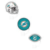 Miami Dolphins NFL 3 Pack Primary Logo Straw Toppers