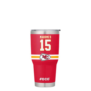 Kansas City Chiefs NFL Patrick Mahomes Team Logo 30 oz Player Tumbler