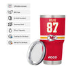 Kansas City Chiefs NFL Travis Kelce Team Logo 30 oz Player Tumbler