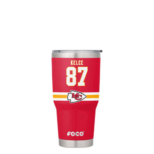 Kansas City Chiefs NFL Travis Kelce Team Logo 30 oz Player Tumbler