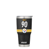 Pittsburgh Steelers NFL TJ Watt Team Logo 30 oz Player Tumbler