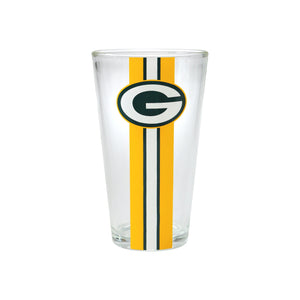 Green Bay Packers NFL Team Stripe Pint Glass