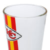 Kansas City Chiefs NFL Team Stripe Pint Glass
