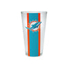 Miami Dolphins NFL Team Stripe Pint Glass