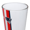 New England Patriots NFL Team Stripe Pint Glass