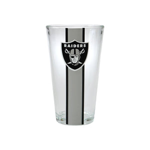 Las Vegas Raiders NFL Team Stripe Pint Glass
