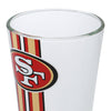 San Francisco 49ers NFL Team Stripe Pint Glass