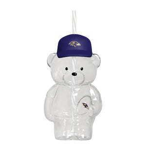 Baltimore Ravens NFL Glass Bear Tumbler (PREORDER - SHIPS LATE JUNE)