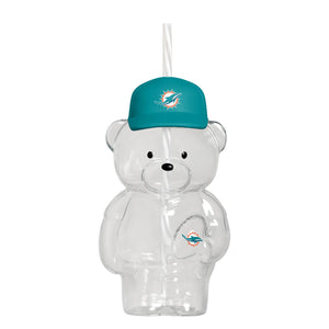 Miami Dolphins NFL Glass Bear Tumbler (PREORDER - SHIPS LATE JUNE)