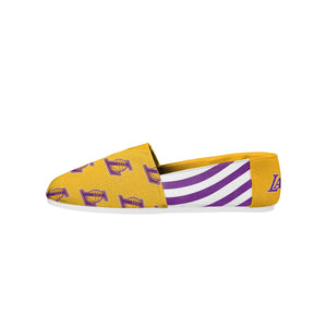 Los Angeles Lakers NBA Womens Stripe Canvas Shoes