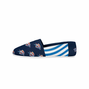 Oklahoma City Thunder NBA Womens Stripe Canvas Shoes