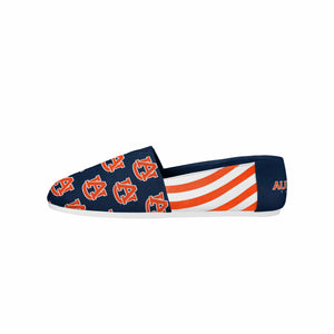 Auburn Tigers NCAA Womens Stripe Canvas Shoes