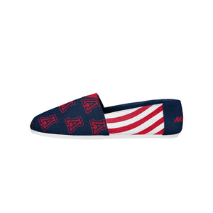 Arizona Wildcats NCAA Womens Stripe Canvas Shoes