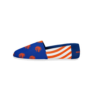 Boise State Broncos NCAA Womens Stripe Canvas Shoes