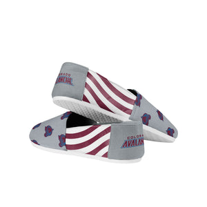 Colorado Avalanche NHL Womens Stripe Canvas Shoes
