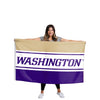 Washington Huskies NCAA Horizontal Flag