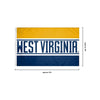 West Virginia Mountaineers NCAA Horizontal Flag