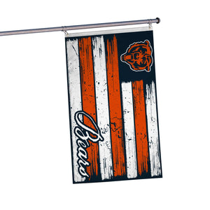 Chicago Bears NFL Brushstroke Americana Horizontal Flag