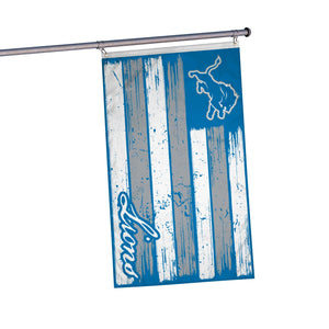 Detroit Lions NFL Brushstroke Americana Horizontal Flag