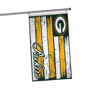 Green Bay Packers NFL Brushstroke Americana Horizontal Flag
