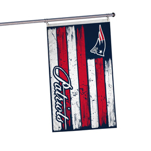 New England Patriots NFL Brushstroke Americana Horizontal Flag