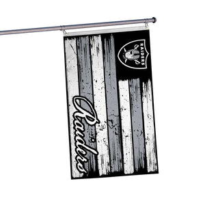 Las Vegas Raiders NFL Brushstroke Americana Horizontal Flag