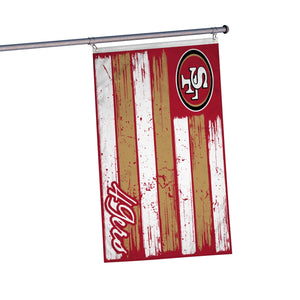 San Francisco 49ers NFL Brushstroke Americana Horizontal Flag