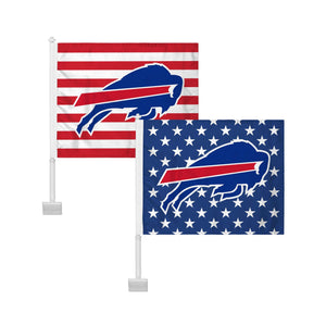Buffalo Bills NFL 2 Pack Solid Americana Car Flag