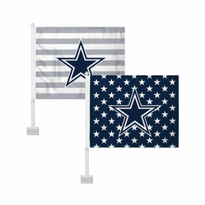 Dallas Cowboys NFL 2 Pack Solid Americana Car Flag