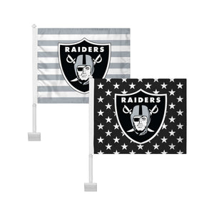 Las Vegas Raiders NFL 2 Pack Solid Americana Car Flag