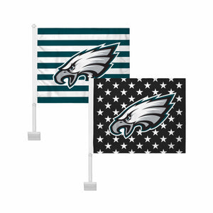 Philadelphia Eagles NFL 2 Pack Solid Americana Car Flag