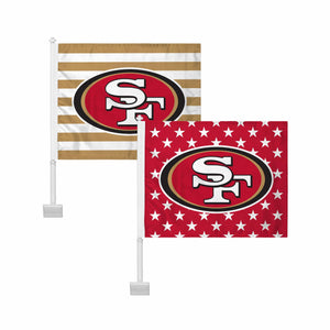 San Francisco 49ers NFL 2 Pack Solid Americana Car Flag