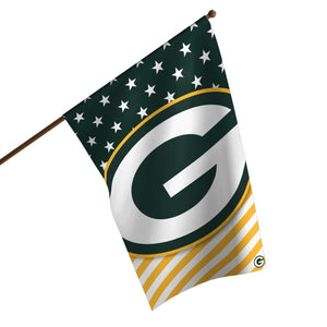Green Bay Packers NFL Big Logo Americana Vertical Flag