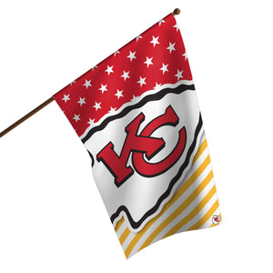 Kansas City Chiefs NFL Big Logo Americana Vertical Flag