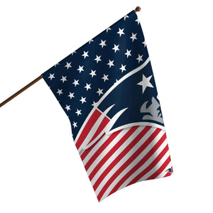New England Patriots NFL Big Logo Americana Vertical Flag