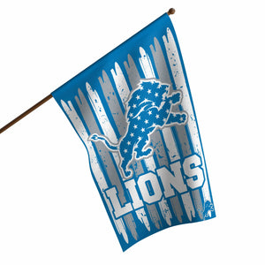 Detroit Lions NFL Brushstroke Americana Vertical Flag