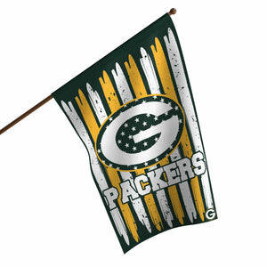 Green Bay Packers NFL Brushstroke Americana Vertical Flag