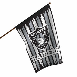 Las Vegas Raiders NFL Brushstroke Americana Vertical Flag