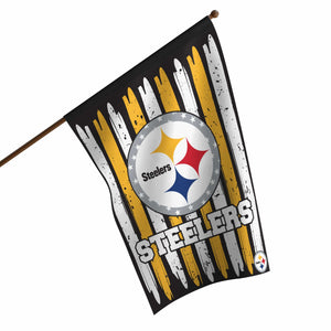 Pittsburgh Steelers NFL Brushstroke Americana Vertical Flag