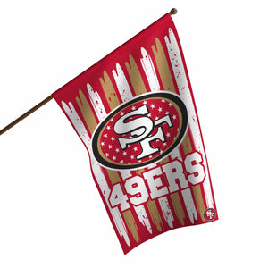 San Francisco 49ers NFL Brushstroke Americana Vertical Flag