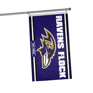 Baltimore Ravens NFL Horizontal Slogan Flag