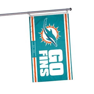 Miami Dolphins Horizontal Slogan Flag