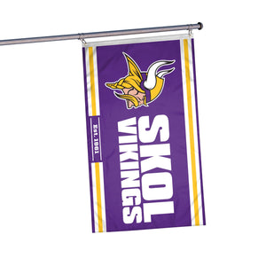 Minnesota Vikings NFL Horizontal Slogan Flag