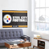 Pittsburgh Steelers NFL Horizontal Slogan Flag (PREORDER - SHIPS LATE FEBRUARY)